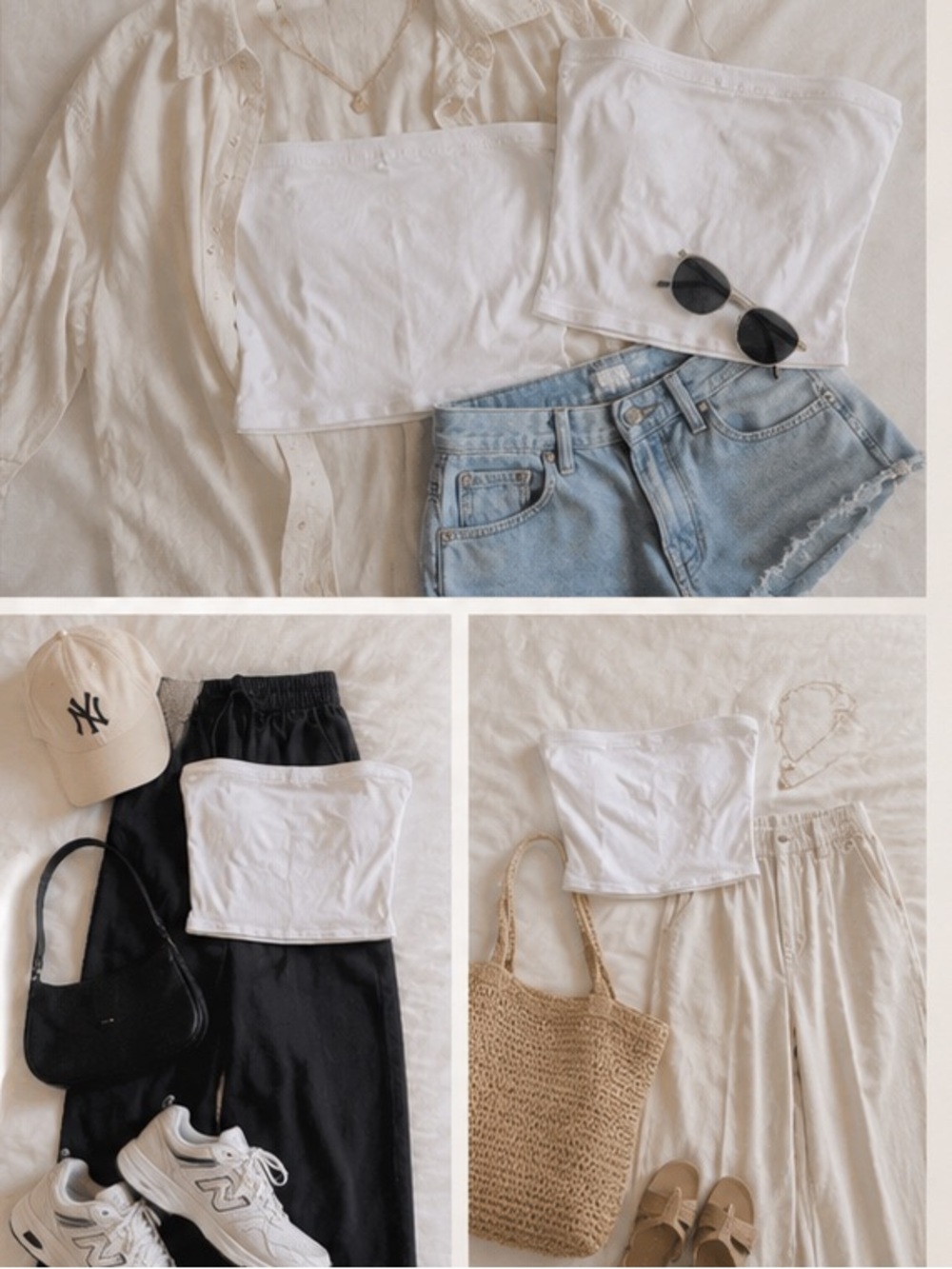 🤍 H&M Ribbed White Tube Top — Size Medium
